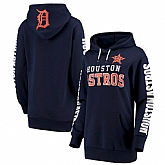 Women Houston Astros G III 4Her by Carl Banks Extra Innings Pullover Hoodie Navy,baseball caps,new era cap wholesale,wholesale hats